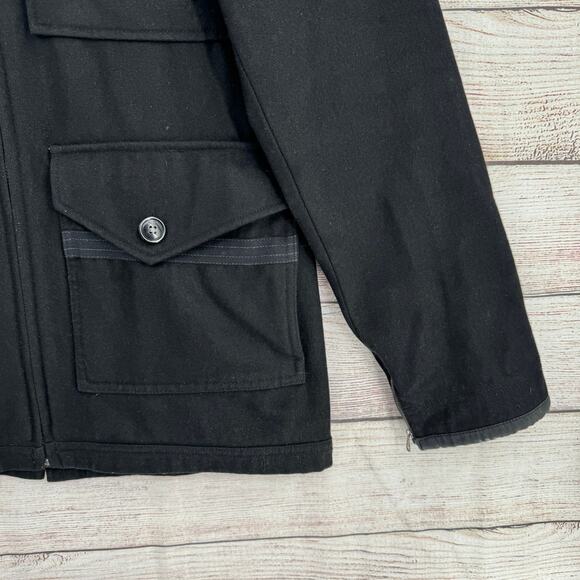 Billabong Southwest Print Lined Wool Cargo Jacket Mens XL Black Full Zip - Picture 13 of 13